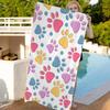 Animal Paw Print Microfiber Beach Towel Absorbent Quick Dry Soft Yoga Swimming Resort Mountain Climbing Towel