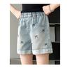 Children Casual Denim Shorts Bow Girls Elegant Above Knee Pants Mini Jeans Kids Teenager Brief Summer Shorts
