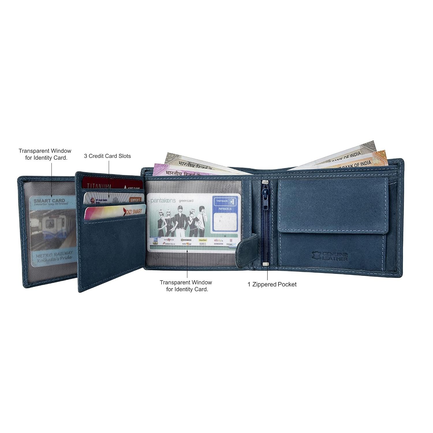 Мужской кожаный кошелек Zeus Vintage красного цвета — фото 18