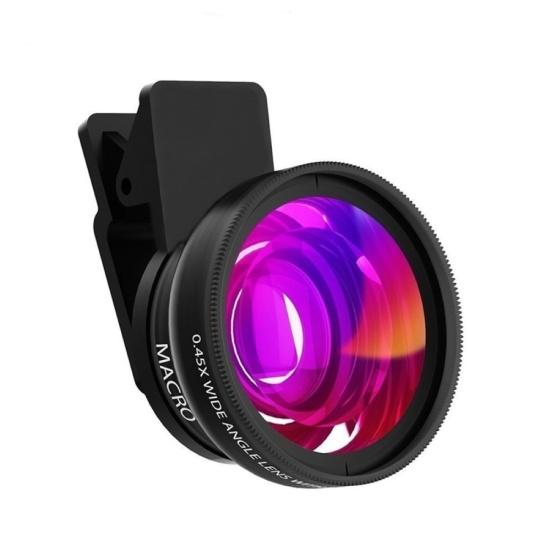 Universal Mobile Phone 0.45X Wide Angle 12.5X Macro High Clarity Lens for iPhone Android
