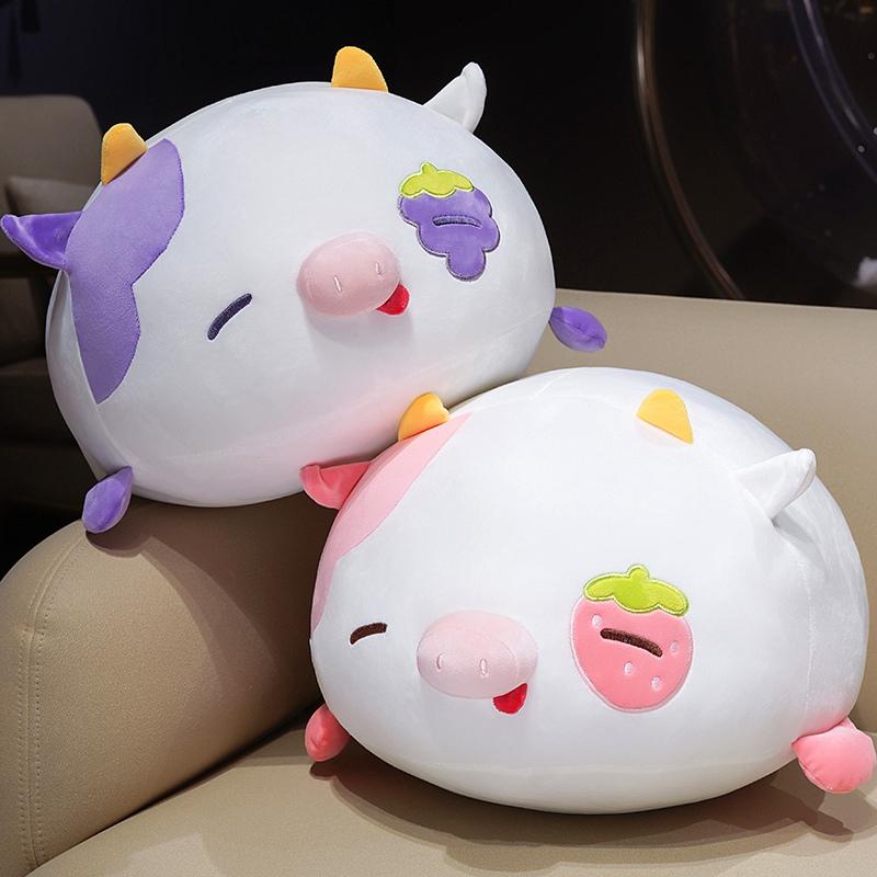 Strawberry Pig Throw Pillow Adorable Stuffed Animal Suitable For Sofa Bedroom Backrest Cushions Companion Dolls For Gifts
