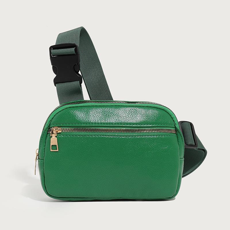 New adjustable belt trendy cool handsome fanny pack solid color versatile women's backpack diagonal span fanny pack