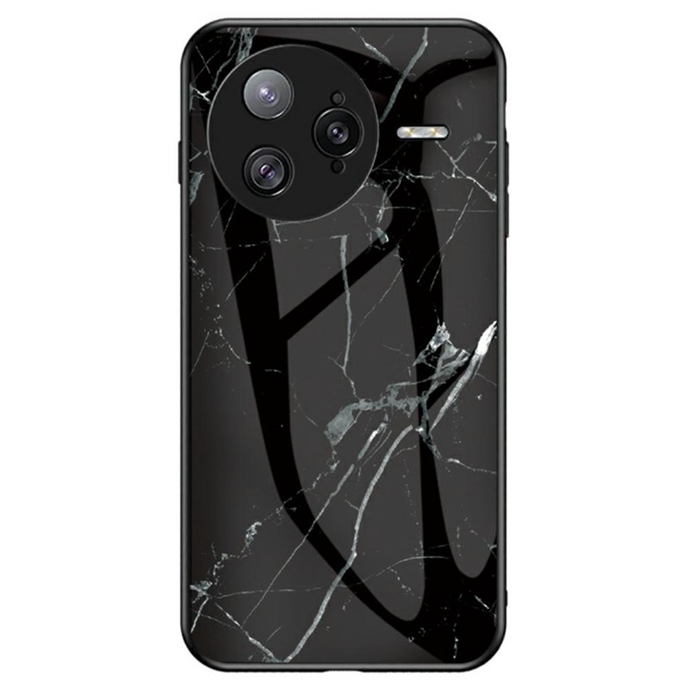 For Xiaomi Poco F7 Ultra 5G/Redmi K80 Pro 5G Case Marble Pattern Tempered Glass+PC+TPU Protective Phone Cover