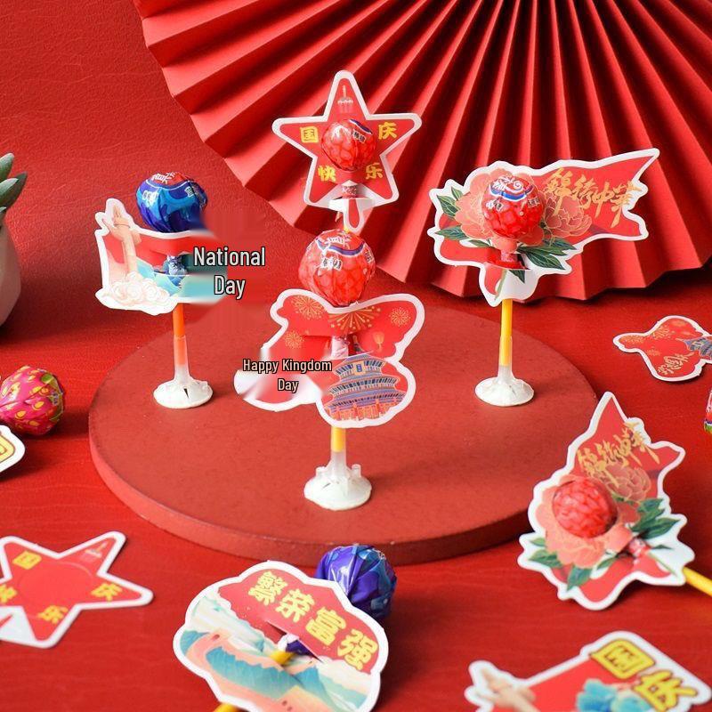 National Day Celebration Lollipop Card for Elementary & Kindergarten Ceremony Rewards