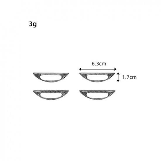 4Pcs For Mercedes-Benz M-Class ML350 Carbon Fiber Dashboard Air Vent Cover Trim