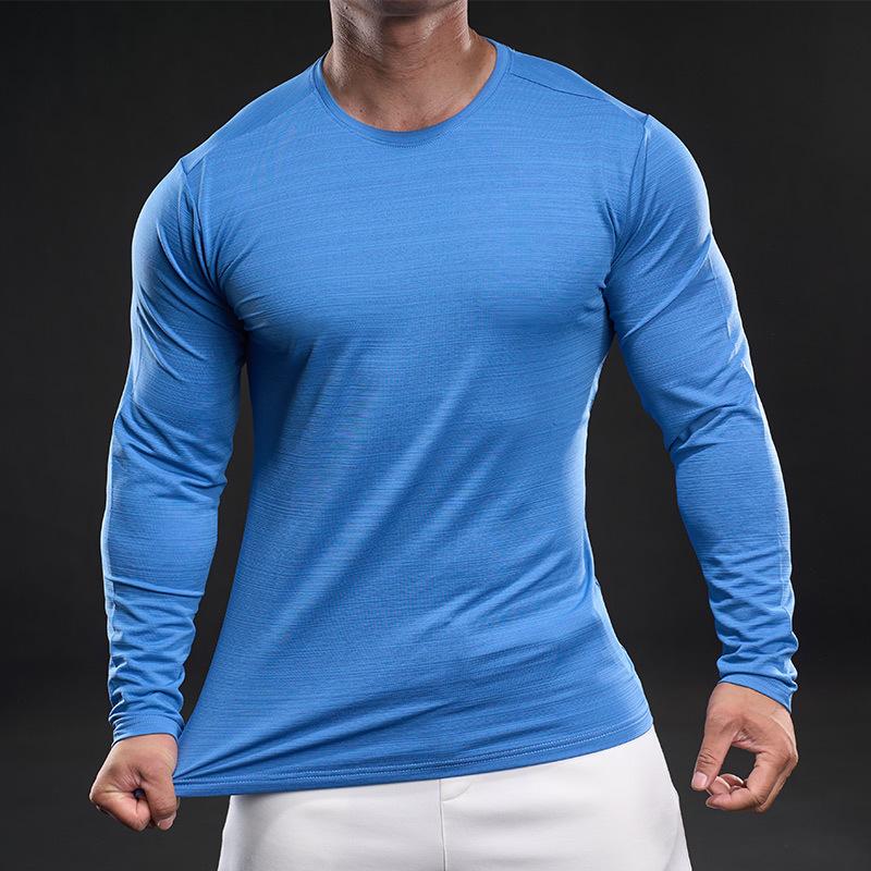 New Outdoor Quick-drying Fitness Clothing Sports Long-sleeved Base Basketball Running Compression Tights High-length Sleeve Men