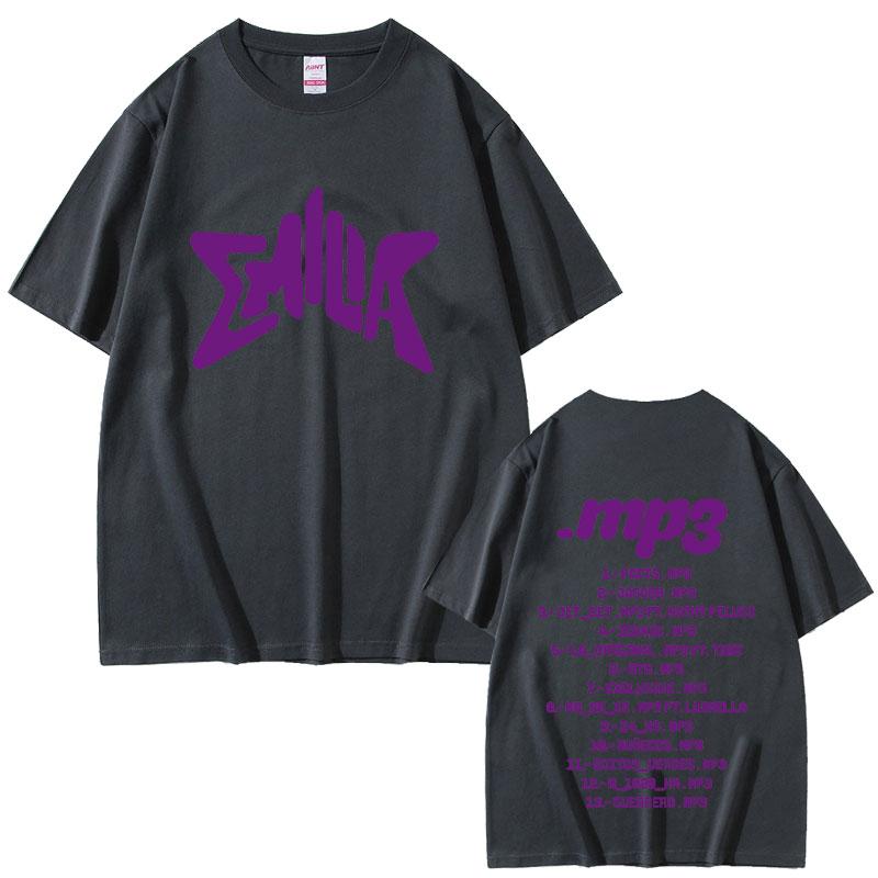 Singer Emilia Mernes MP3 Music Album Graphic Tshirt Unisex Women Hip Hop Oversized Short Sleeve Unisex Fashion Casual Cotton Tees