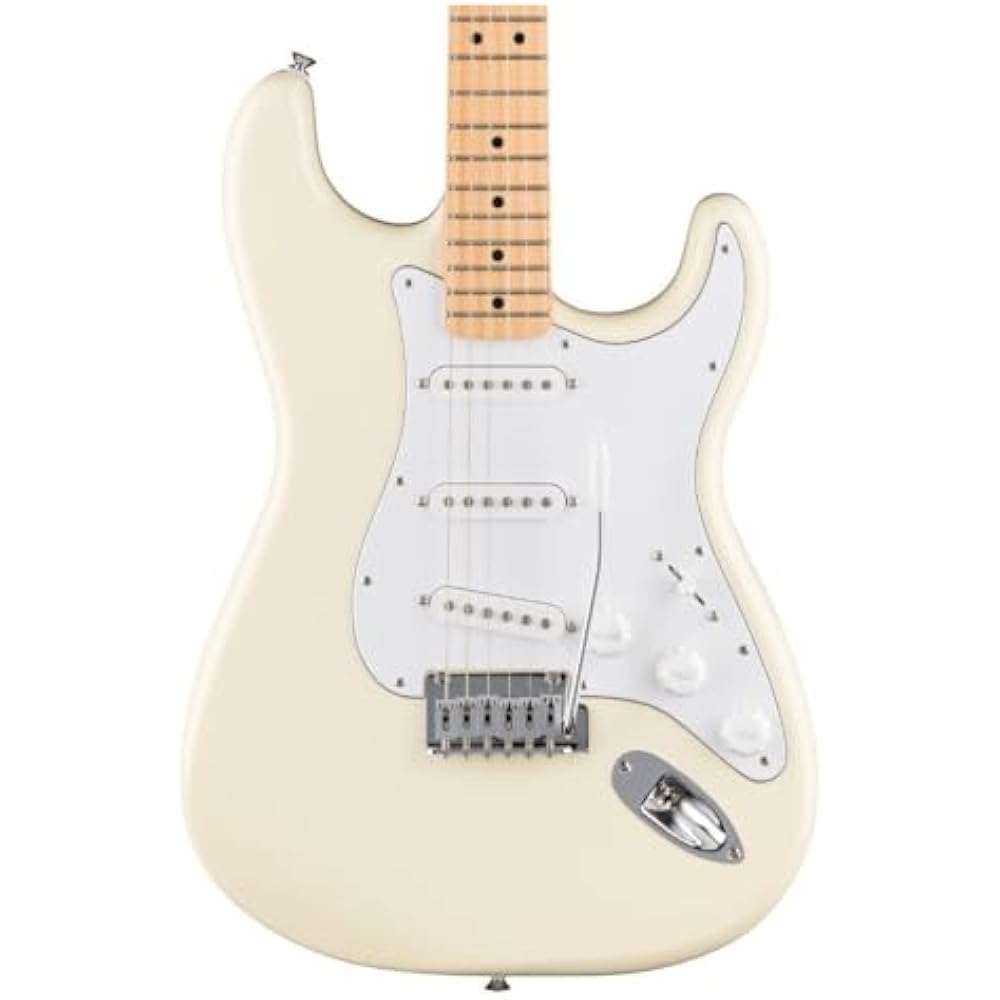 Fender Fender Electric Guitar Standard Stratocaster®, Maple Fingerboard, White Pickguard, Olympic...