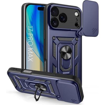 Protective Case - E.F.Connection - for iPhone 17 Pro Max - Shockproof - Navy Blue