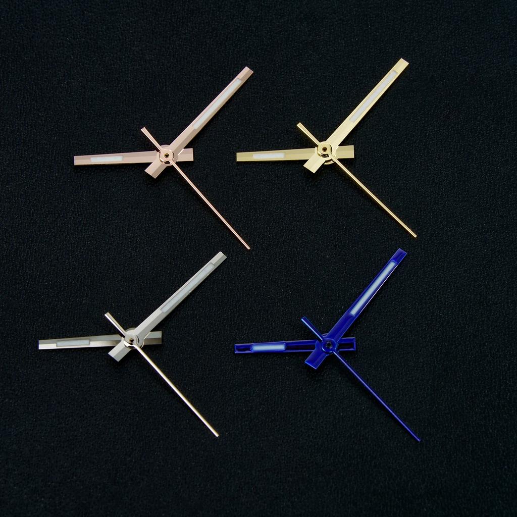 New 8*12*12.5mm NH35 Hands Rose Gold Silver Gold Watch Hands Green Luminous For NH35/NH36/4R/7S Movement Watches Pointers