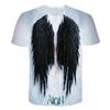 Fashionable Trendy Style Angel Pattern 3D Digital Printed Short Sleeved T-shirt for Men Women Shirt