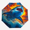 1pc Great White Shark Sunset Umbrella with Plastic Handle,Suitable for All Seasons UmbrellaPT483