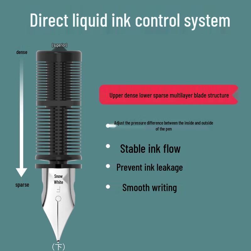 Fountain Pen FP20: Large Capacity, Quick-Drying, Disposable, Direct Liquid Type, Ideal for Students, No Ink Cartridges Needed.