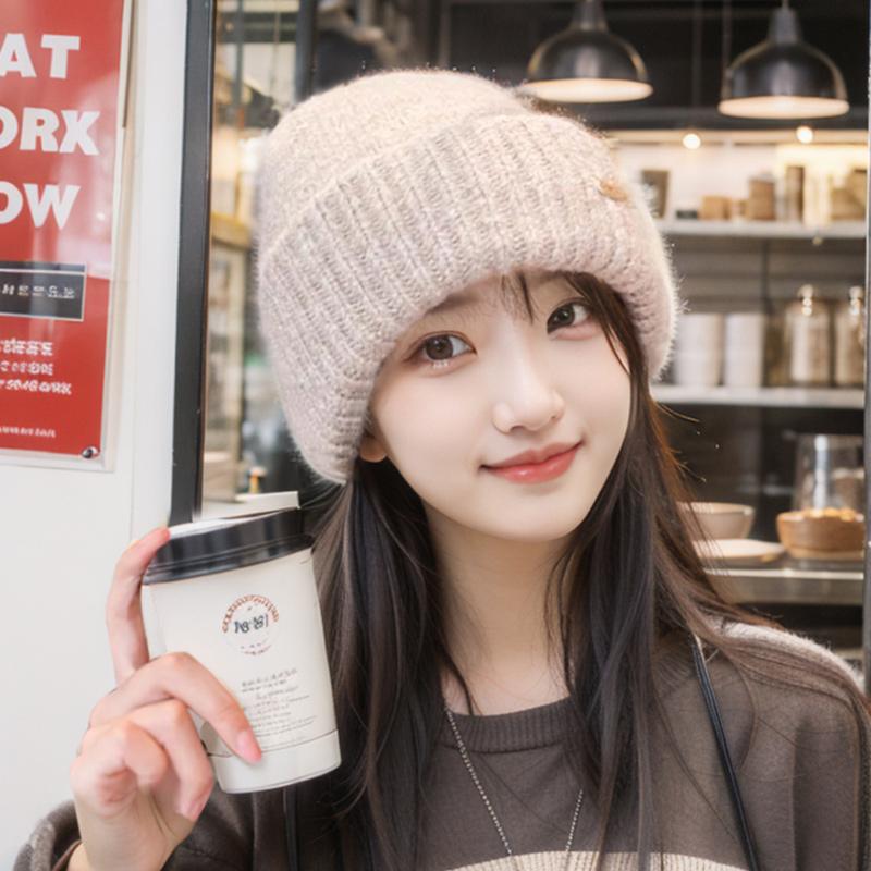 Fancy Girls Warm Outdoor Wool Women Knit Winter Beanie Hat