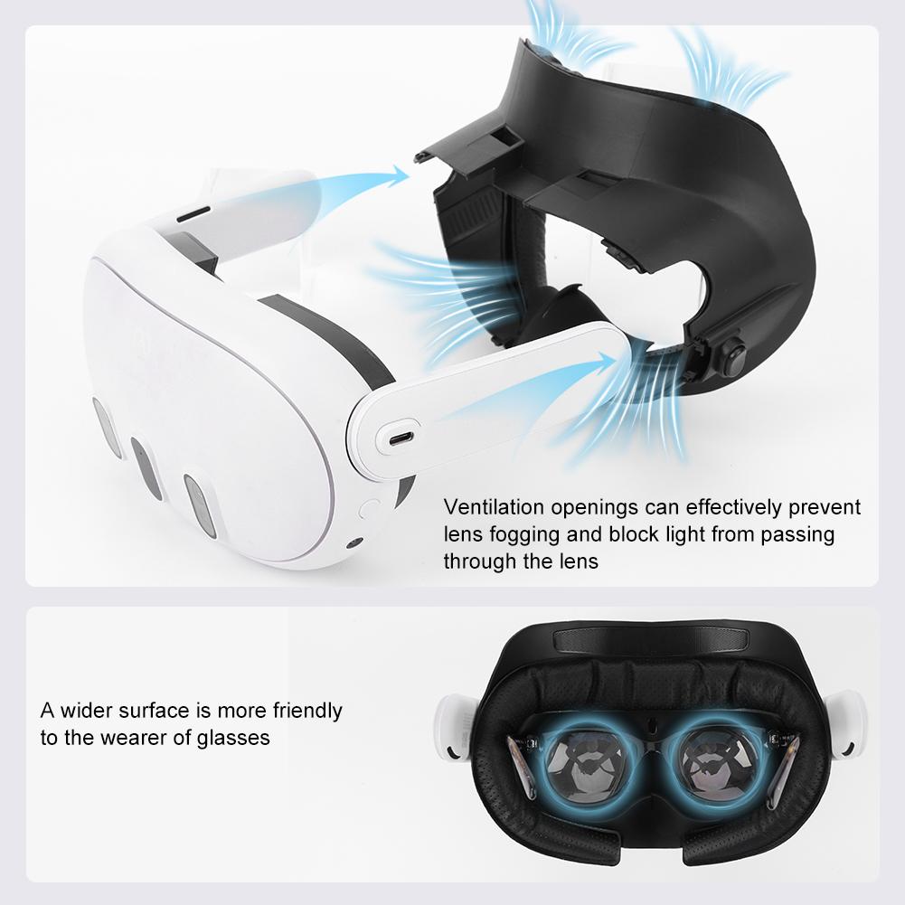 M019 6 IN 1 Face Pad Replacement For Meta/Oculus Quest 3VR Sweat-Proof PU Ice Silk Foam Face Cushion Nose Pad Lens Protector
