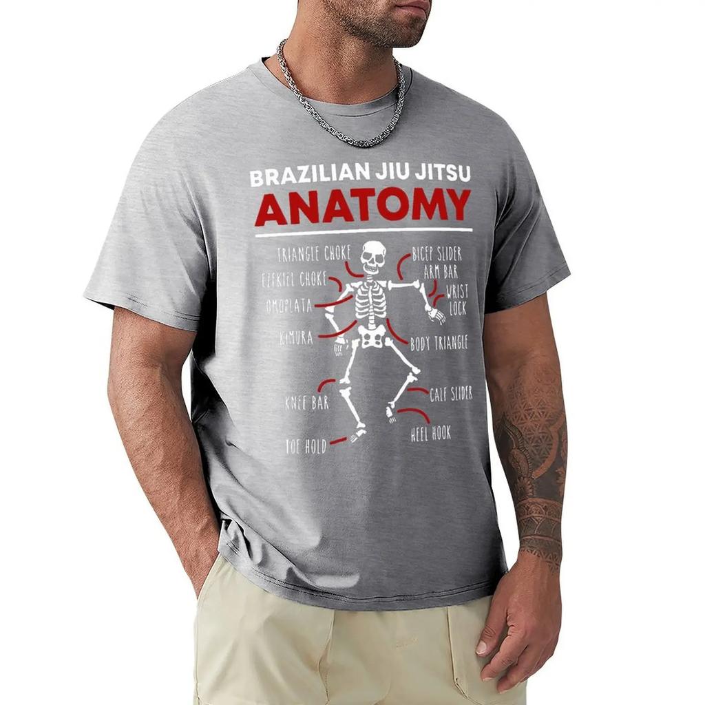 Brazilian Jiu Jitsu Anatomy Skeleton Funny Martial Arts T Shirts Graphic Streetwear Short Sleeve Harajuku Hip Hop T-shirt