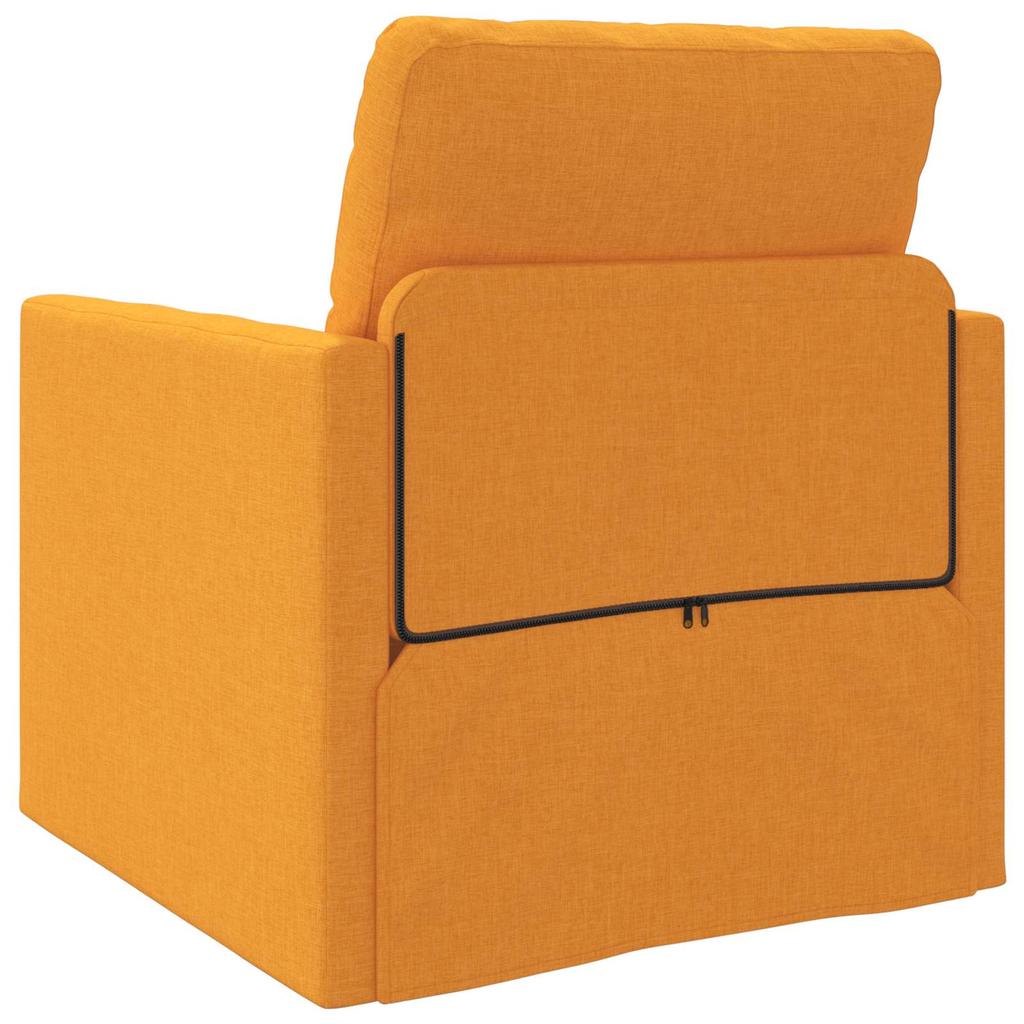 Sofa Bed Dark Yellow 74 x 77 x 81 cm Fabric
