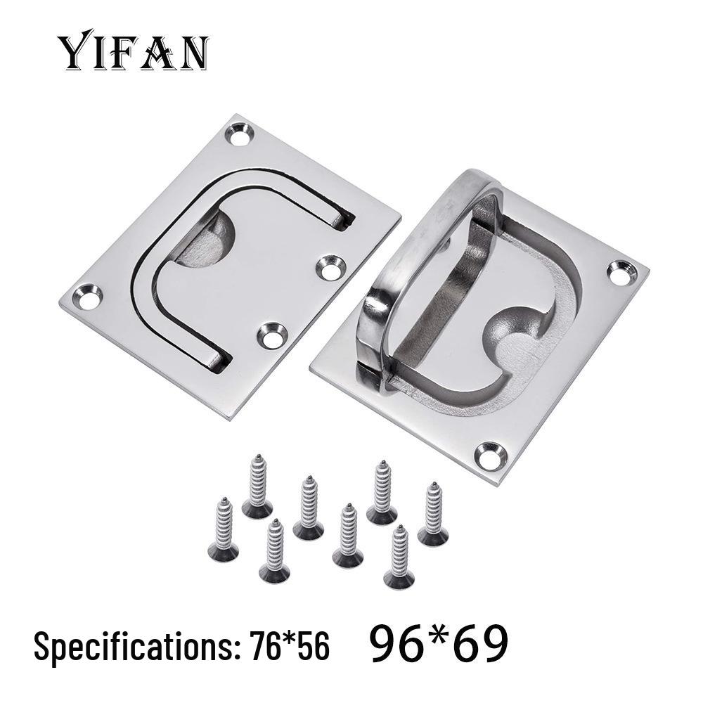 316 Stainless Steel Square Flush Lift Marine Handle