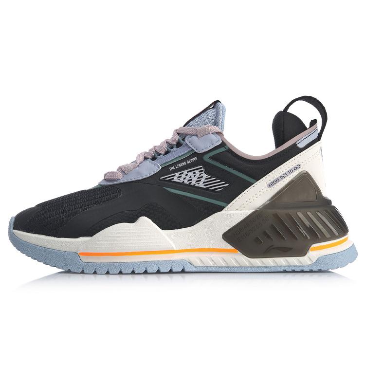 New LiNing 001 T2000 Slip-Resistant Rebound Lightweight Low-Top Running Shoes Women's Black White AGLQ002-4