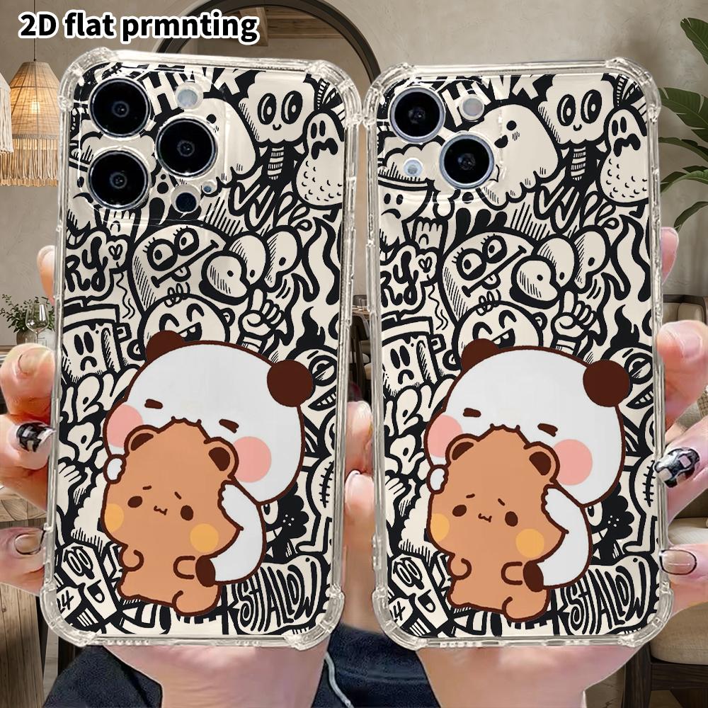 Phone Case: 2D Flat Suitable for iPhone 18 17 16 15 14 13 Pro, Transparent with Corner Protection, Feeling a Bit Wronged, Christmas and Halloween Gift