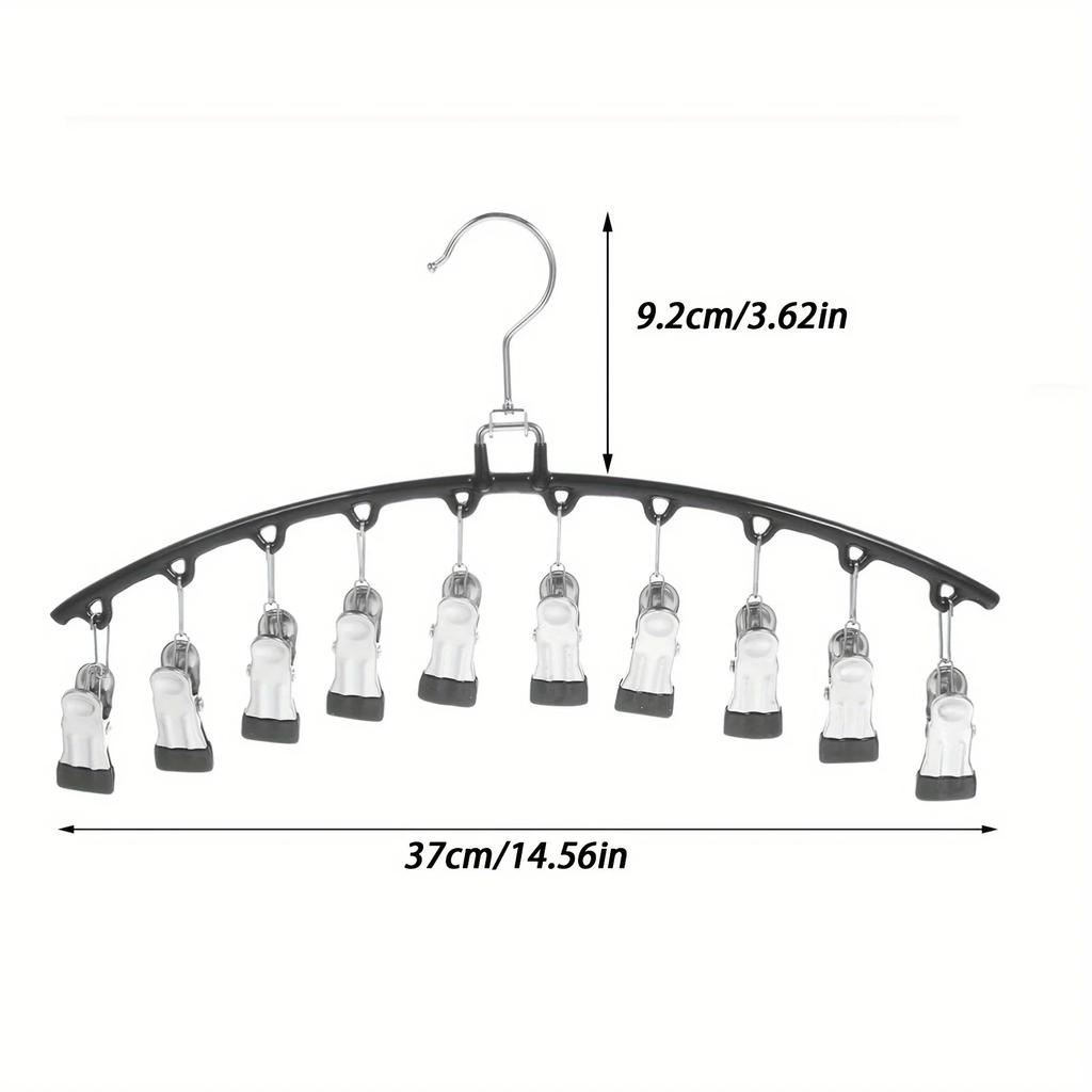 10 Clip Curved Sock Rack for Drying Socks,clothes Hanger for Hanging Clothes,clip for Drying Children's Baby Underwear,sock Rack