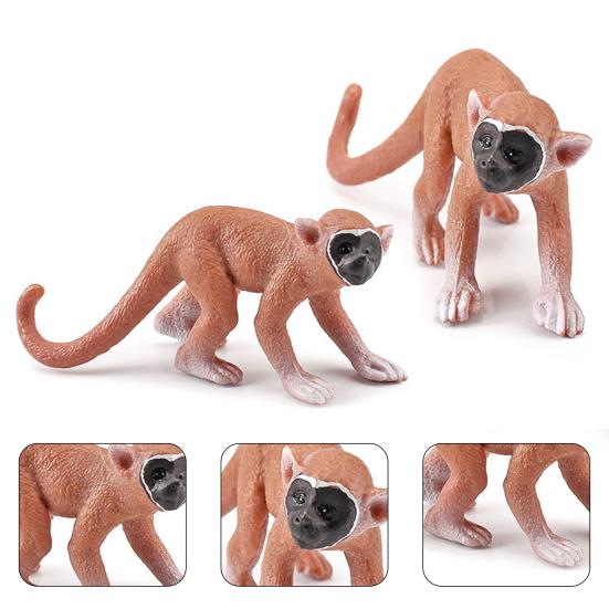 Animal Model Simulated PVC Home Decoration Beaver Anteater Squirrel Monkey White Tail Deer Fox Figurine for Children