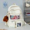 Schoolbag Japanese ins schoolbag large capacity high value fashion versatile transparent pain bag junior high school high school student backpack