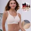 Women Large Bust Minimizer Seamless Breathable Mesh Hollow Out Push Up Gathering Bra