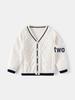 KuaJing Boys' Spring 2025 Thick Cotton Knit Cardigan Sweater, European & American Style, Single Layer, Open Front