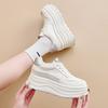 New inner height increase women's shoes show feet, small color matching versatile board shoes, casual sports fashion platform shoes children
