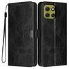 Wallet Case for Moto G86 5G - Leather/PU, Black, With Lanyard