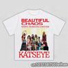 Teen Katseye Tshirt 2000s Kawaii Graphic Anime Digital Classic Hip Hop Style Youth Fashion Short Sleeve Casual Top