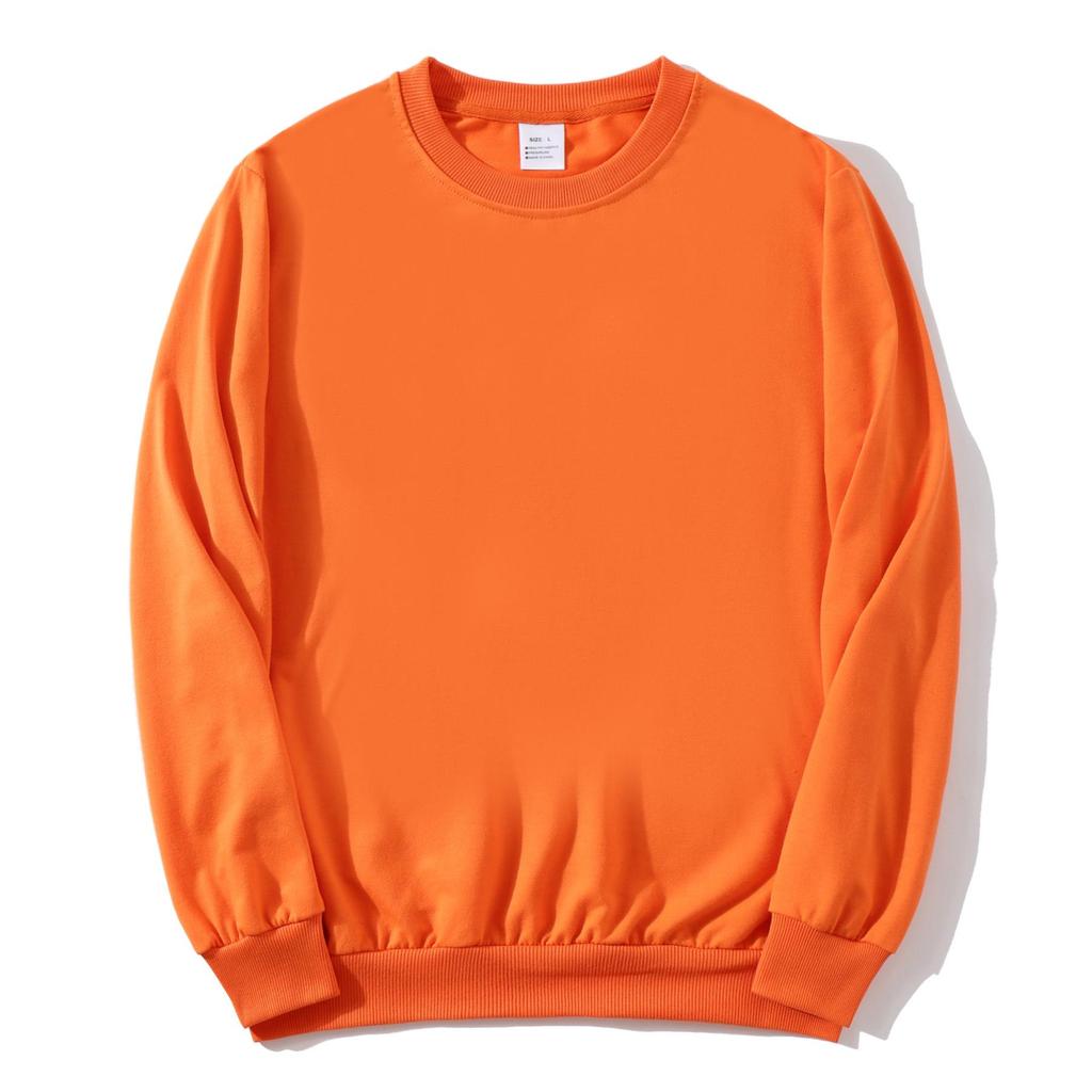 Autumn Solid Color Crew Neck Custom Sweatshirt for Couples & Groups