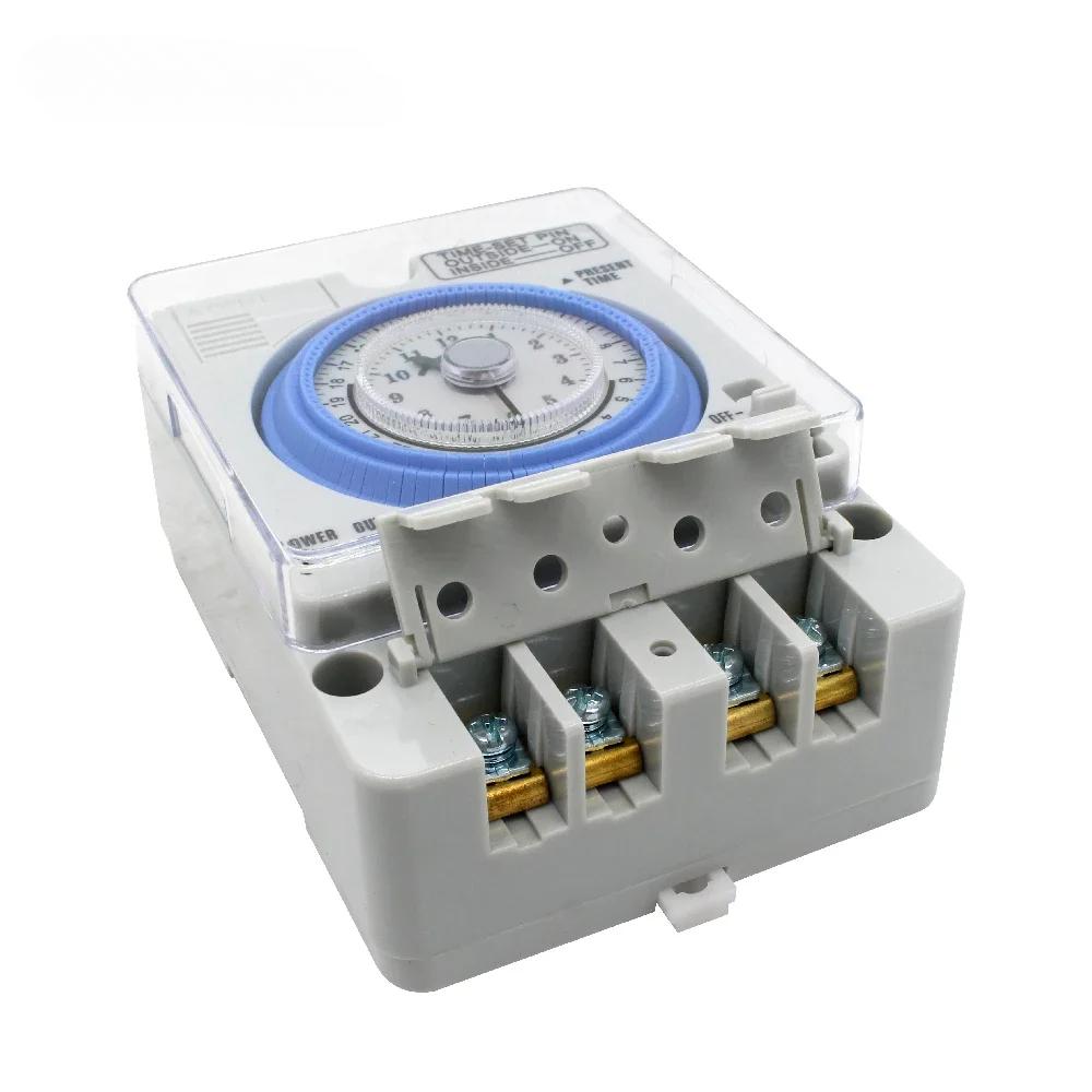 100-240V 15A Din Rail Water Heater Programmable Timer Switch Time Controller Mechanical Timer Switch