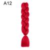 Extension de Cheveux Synthétiques à Tresser 24 Pouces Couleur Arc-en-ciel DIY Jumbo Cheveux Rose Rouge Bleu Coiffure pour Femmes