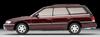 Tomica Limited Vintage Neo scale model of the Subaru Legacy Touring Wagon GT in dark red 1/64 (TLV-N201a) (finished product)