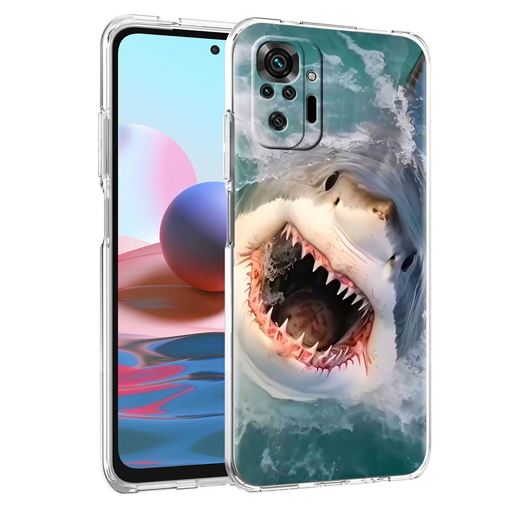 Phone Case For Xiaomi Redmi Note 15 14 5G 13 12 10 11 Pro Plus 4G 14C 13C 12C Soft TPU Cover Shark