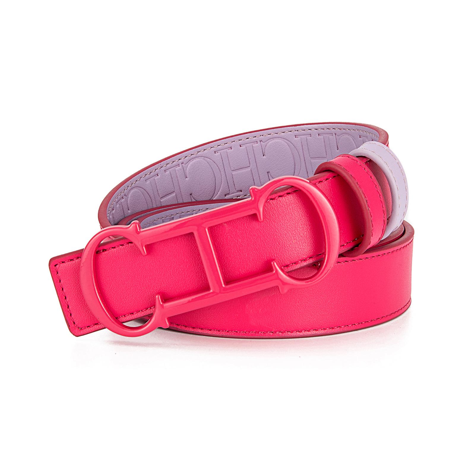 

Women s Double-Sided Leather Belt - Includes Gift Box & Bag, Comfortable & Versatile 115 cm