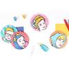 Pop Art PU Mini Hand Mirror