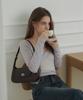 Ovhee Mignon Hobo Shoulder Bag_Dark Brown