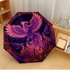 Mystic Phoenix Design Printed Umbrella Windproof Folding Umbrella Portable Sun and Rain Umbrella Suitable for Gifting