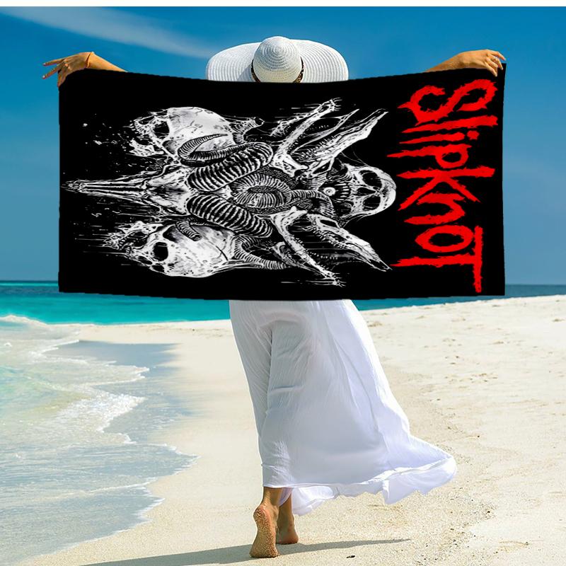 Slipknot Mode Strandtuch: Ideal für Sommerabenteuer Weich, saugfähig und schnell trocknend geeignet zum Schwimmen und Baden