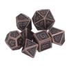 7pcs Rolling Dice Set Metal Role Playing Polyhedral Color Beautiful Dices Toy for Teaching
