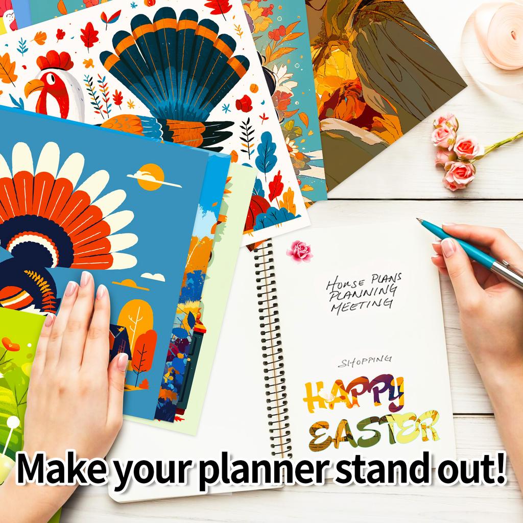 12 Bags Of 6-Inch Turkey Material Backing Paper Thanksgiving Hand Account Material Package