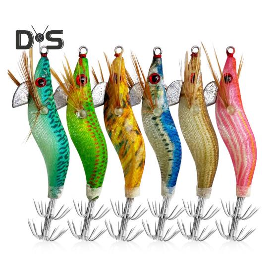 7CM/4.6G Luminous Shrimp Bait with Squid Jig Hook Sinker Realistic Bionic Artificial Lure Saltwater Freshwater Bass Walleye Trout Fishing Accessories