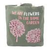 Tote Bag, Olive Printed Cotton