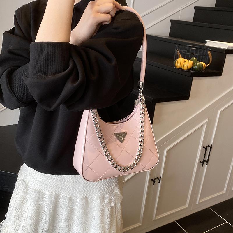 Retro Diamond Chain Underarm Bag Women'S Trend Foreign Style Versatile Casual Shoulder Bag