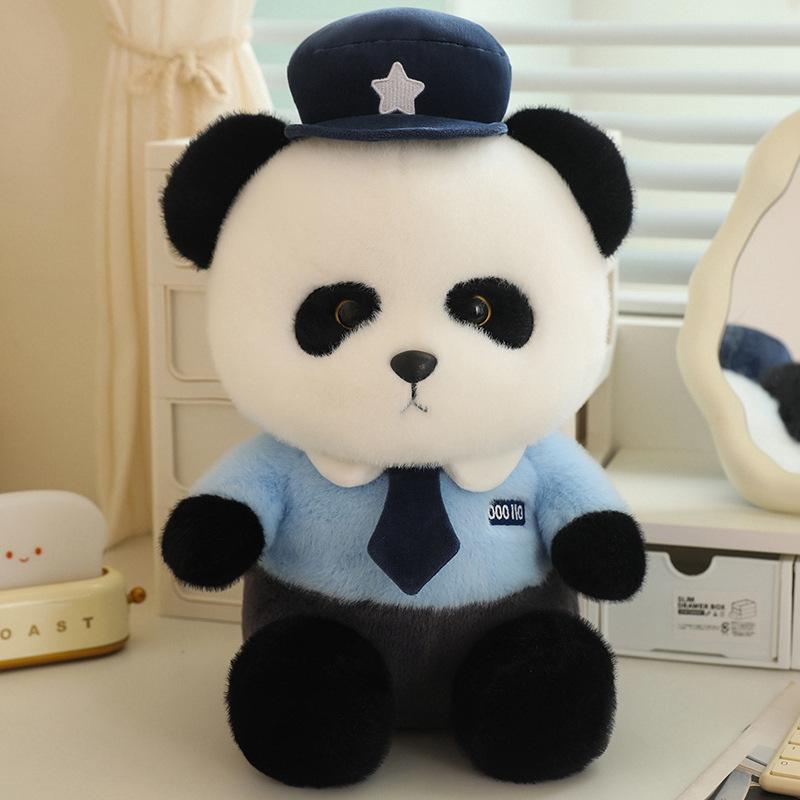 Police Bear Doll Giant Panda Plush Toy Police Network Produces a Panda Police Publicity Gift