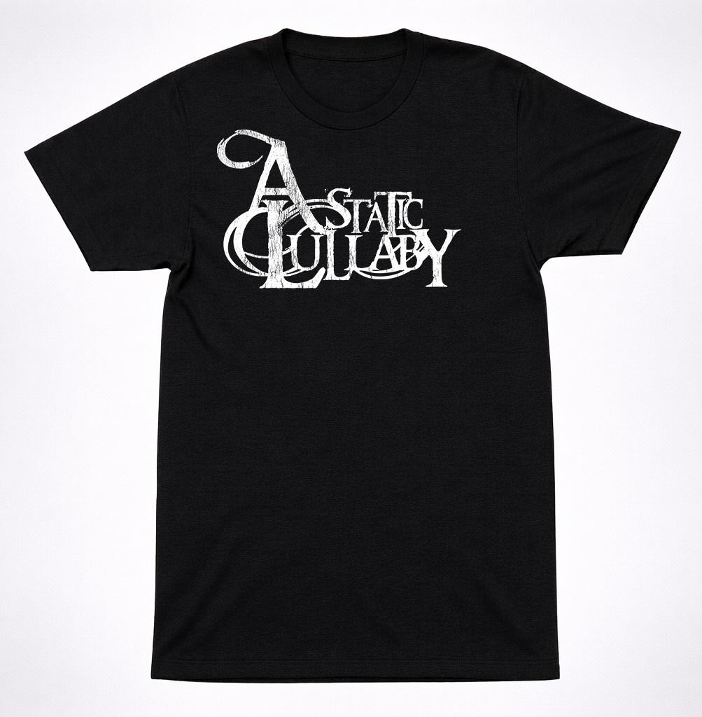 A Static Lullaby Script T-Shirt Post-Hardcore Screamo Band emo Tee S разноцветный