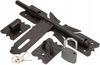 JNS Gate Latch with Padlock, Forged Black 300 + PADLOCK